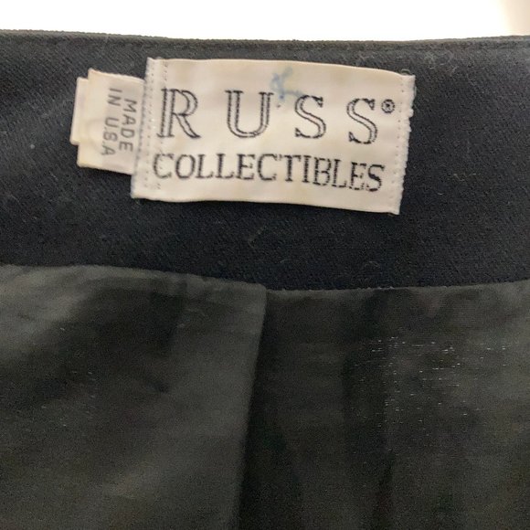 80s Vintage Russ Collectibles ILGWU Collarless Black Blazer - L - Picture 5 of 5